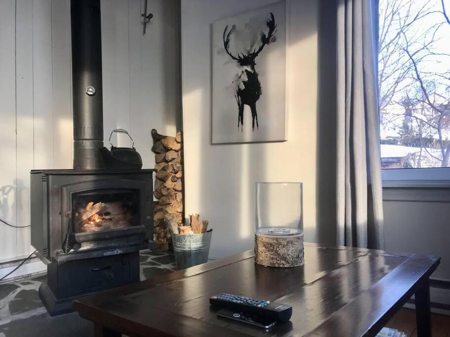 Om Chalet 2 Avec Spa Et Foyer Borde Du Fleuve St-Pierre-de-l'Île-d'Orléans Buitenkant foto